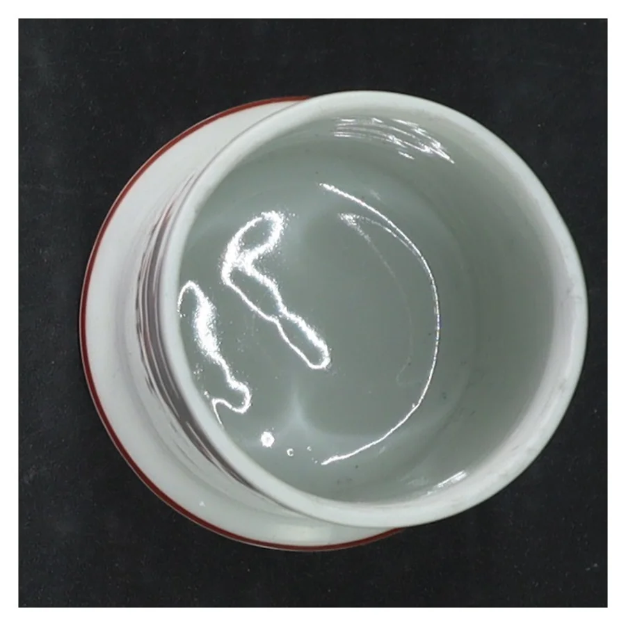 Porcelænsbeholder til bagepulver fra B&G (str. Ø 6,5x11,5 cm)