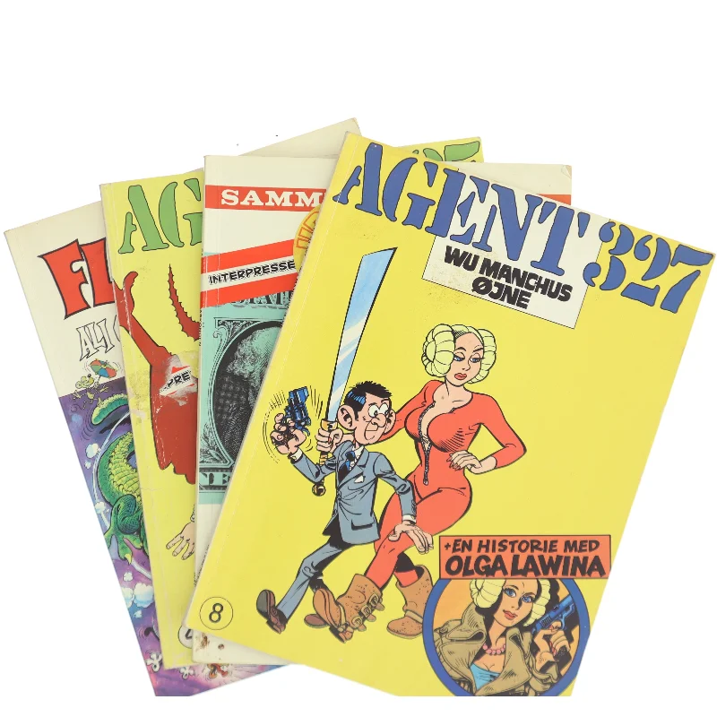 4 tegneserier bl.a. Agent 327: Wu Manchus øjne (Bog)