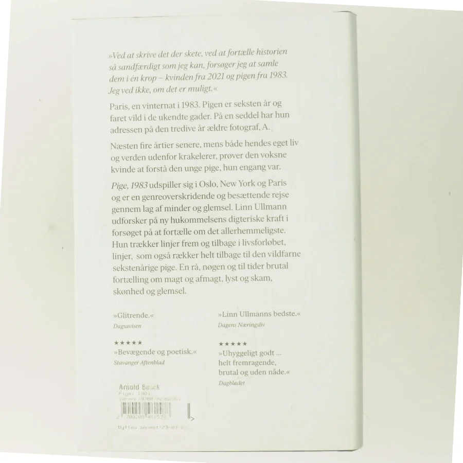 Linn Ullmann: Pige, 1983 (hardback) fra Gyldendal af Linn Ullmann (Bog)