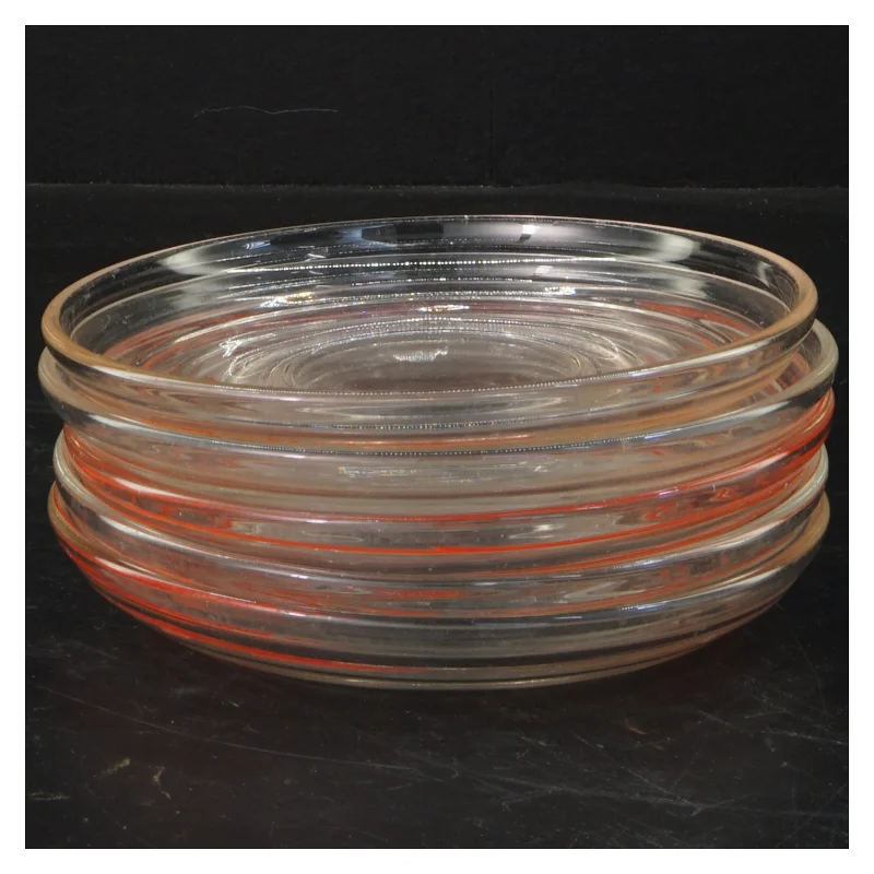 Sæt med klare Broksø glasasietter (str. 15 cm)