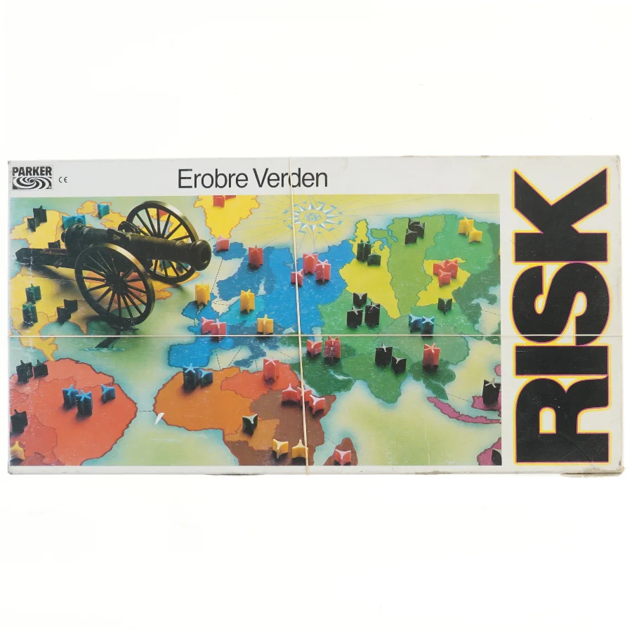 Risk Erobre Verden brætspil fra Parker (str. 26,5x51 cm)