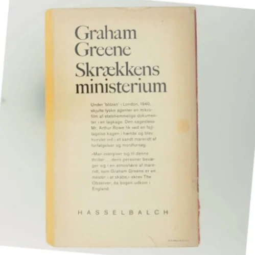 Skrækkens ministerium af Graham Greene fra Hasselbalch