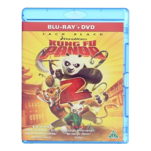 Kung Fu Panda 2 (Blu-ray + DVD, 2-disc combo pack) med Jack Black (stemme på original lyd, angivet på forsiden) (DVD)