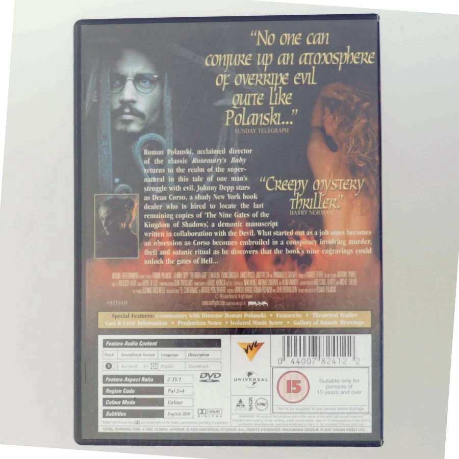 Ninth Gate med Johnny Depp (DVD)