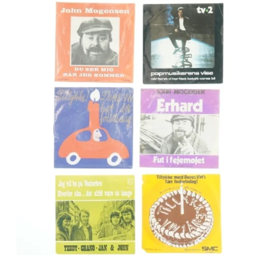Samling af 7” vinylsingler (str. Ø. 17,5 cm)