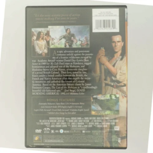 The Last of the Mohicans med Daniel Day-Lewis (DVD)