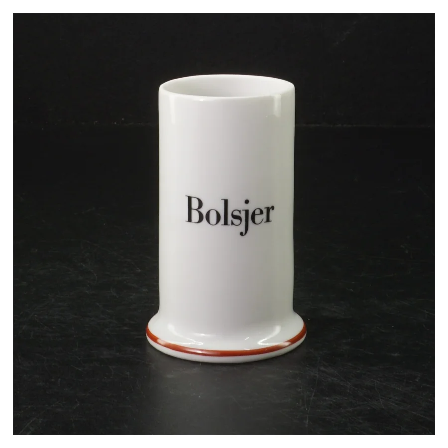 Bing & Grøndahl porcelæn opbevaringskrukke fra B&G (str. H. 10 cm. ø. 6,5 cm)