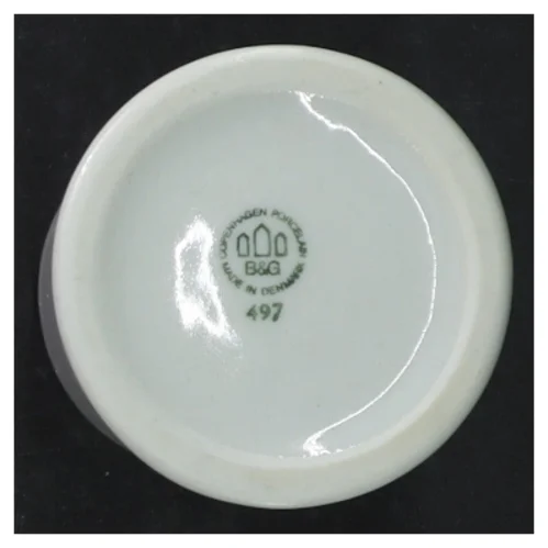 Bing & Grøndahl porcelæn opbevaringskrukke fra B&G (str. H. 10 cm. ø. 6,5 cm)