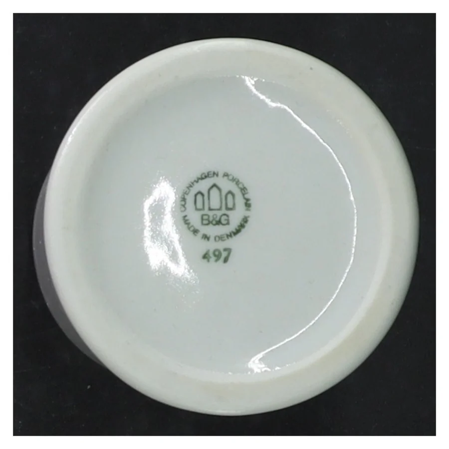 Bing & Grøndahl porcelæn opbevaringskrukke fra B&G (str. H. 10 cm. ø. 6,5 cm)