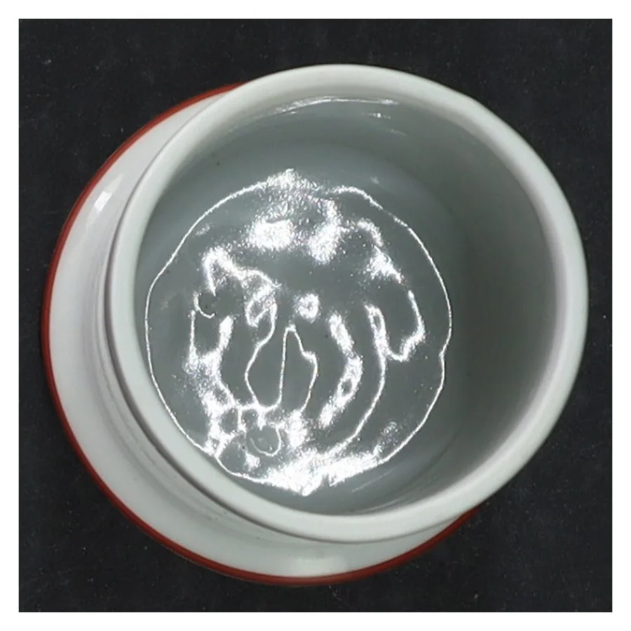 Bing & Grøndahl porcelæn opbevaringskrukke fra B&G (str. H. 10 cm. ø. 6,5 cm)