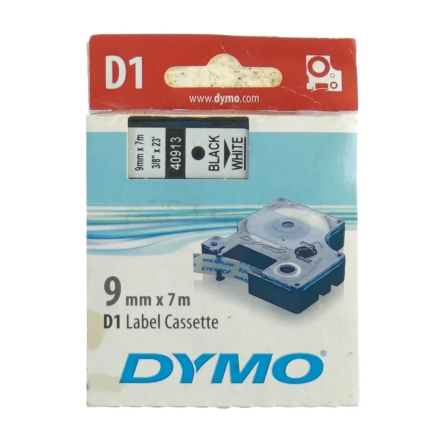 DYMO D1 Label Cassette fra Dymo (str. 9 mm x 7 m)