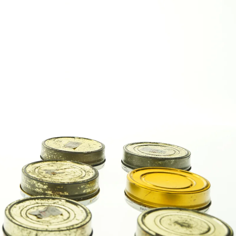 Vintage tobaksdåser (str. Ø 10 - 12 cm)