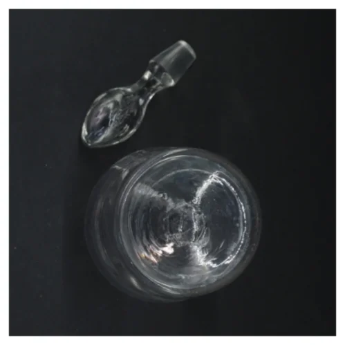 Glasdekoration med prop (str. 26 x 9 cm)