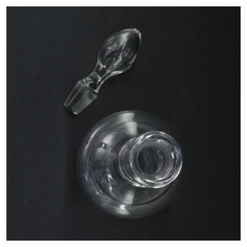 Glasdekoration med prop (str. 26 x 9 cm)