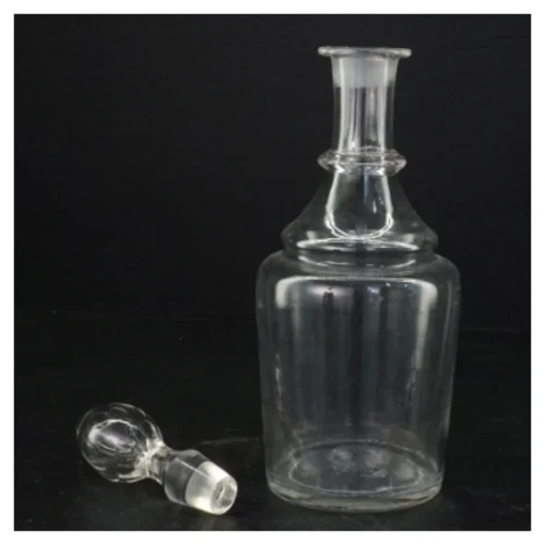 Glasdekoration med prop (str. 26 x 9 cm)