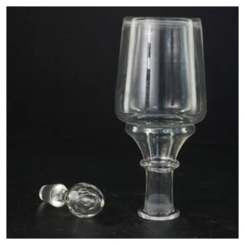 Glasdekoration med prop (str. 26 x 9 cm)