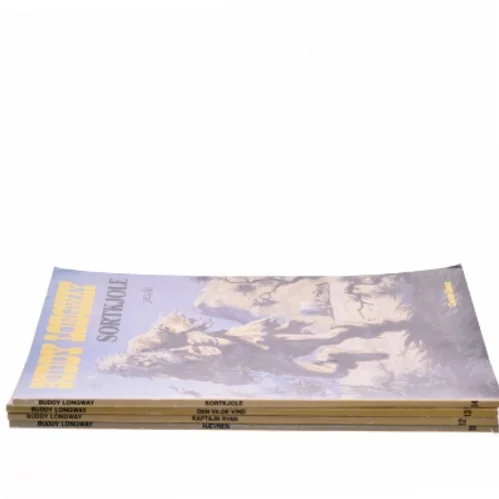 4 stk tegneserier bl.a. Buddy Longway: Sortkjole af Derib (Bog)