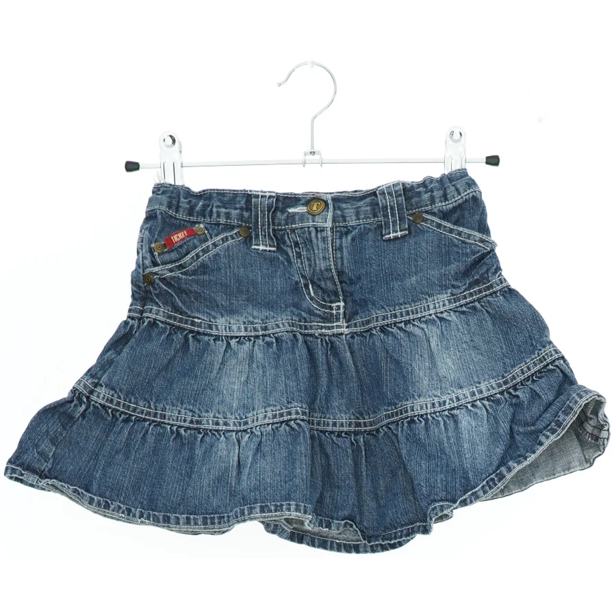 Jeans nederdel med flæser fra Ticket to Heaven (str. 98)