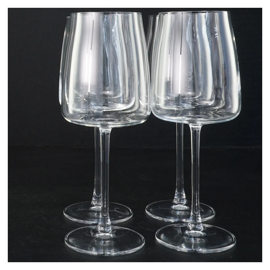 Hvidvinsglas (4 stk) fra Lyngby glas (str. 21,5 x ø 6,5 cm)