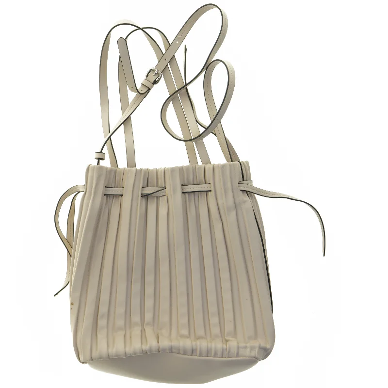 Plisseret håndtaske i beige fra Zara (str. 28 x 26 cm)