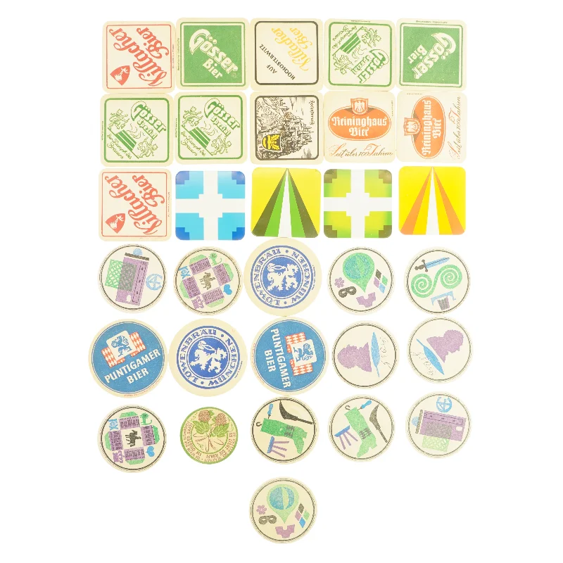 Forskellige slags bordskånere (31 styk)