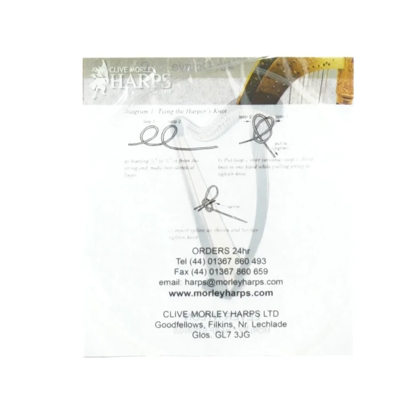 Harpe streng fra Morley (str. 14 x 14 cm)