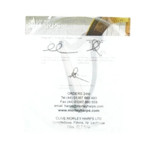 Harpe streng fra Morley (str. 13 x 14 cm)
