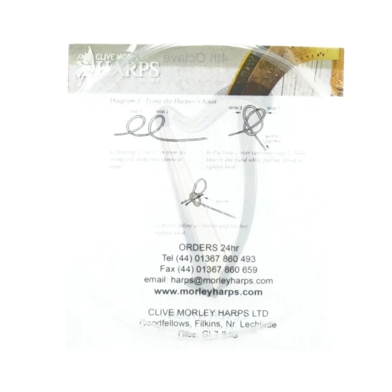 Harpe streng fra Morley (str. 13 x 14 cm)