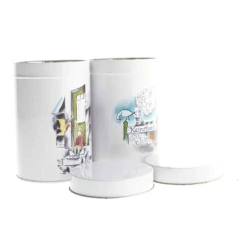 Metaldåser med Korsbæk-motiv, Matador (str. 11,5 x 17 cm)