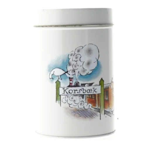 Metaldåser med Korsbæk-motiv, Matador (str. 11,5 x 17 cm)