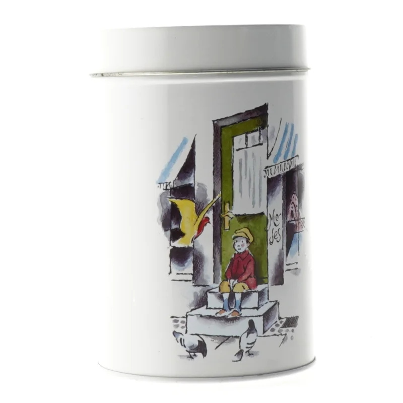 Metaldåser med Korsbæk-motiv, Matador (str. 11,5 x 17 cm)