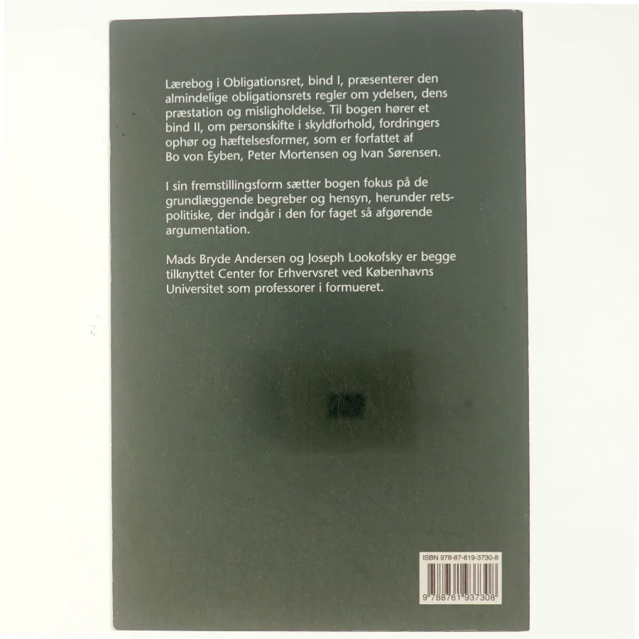 Lærebog i obligationsret. Bind 1, Ydelsen, beføjelser af Mads Bryde Andersen (Bog)
