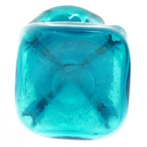 Blå klukflaske med prop (str. 23x7,5x7,5 cm)