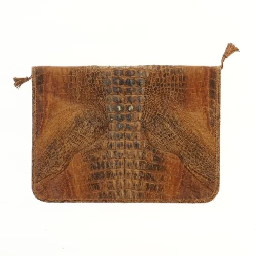 Lædermappe med krokodillemønster (str. 49,5x29 cm)