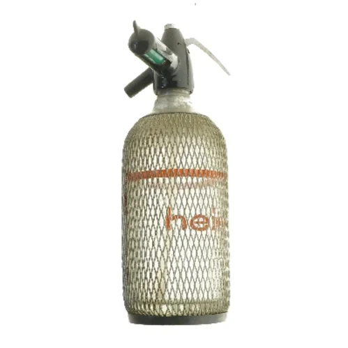 Vintage sodavandsflaske med dispenser fra Heimo (str. 32x11 cm)