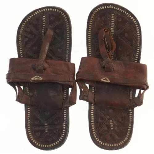 Brune lædersandaler (str. fod 27 cm)