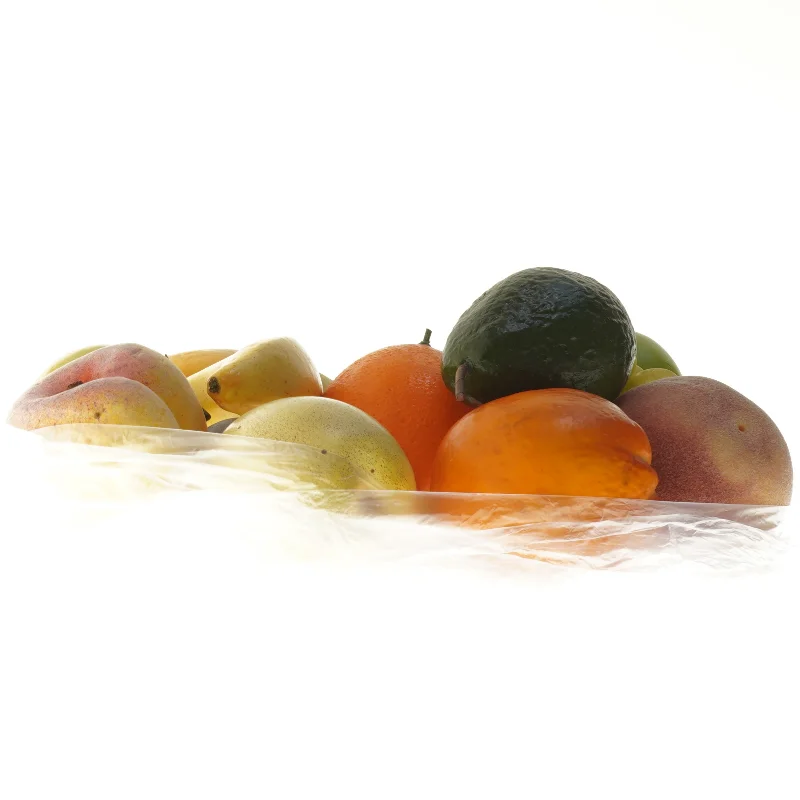 Dekorativ frugt i plast (str. 3-12 cm)