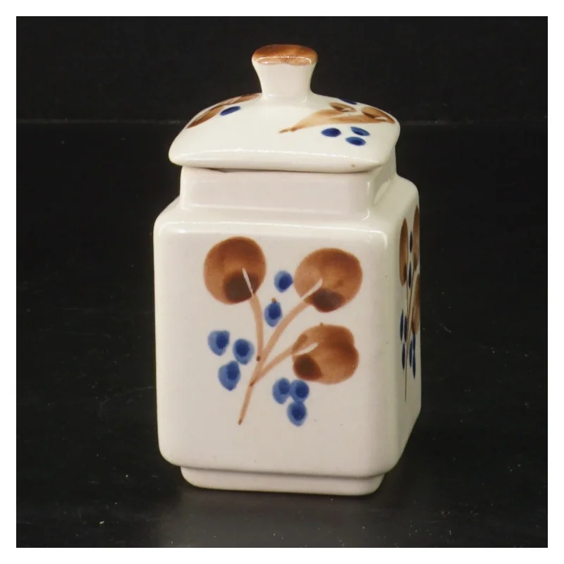 Keramikkrukke med låg (str. 10 cm)