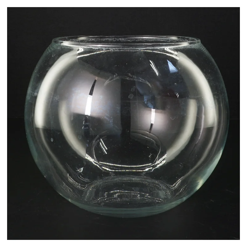 Rundt glas vase (str. Ø. 20 cm)