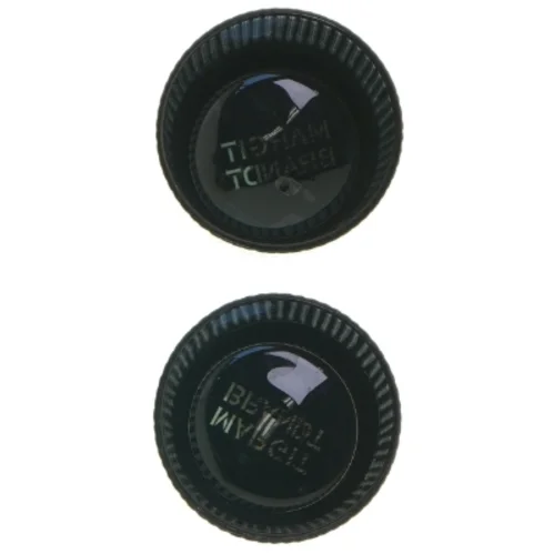 Sæt af to mørke dekorative glasstager (str. 8 cm)