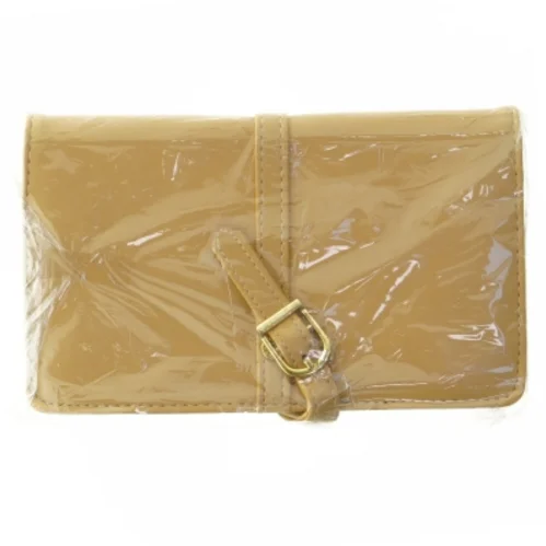 Beige pung i plastic (str. 19x11 cm)