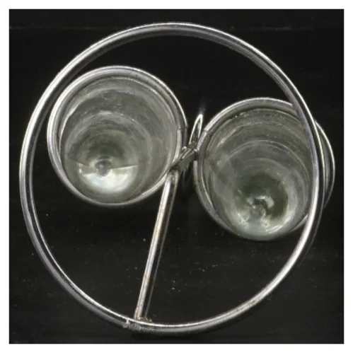 Salt- og peberbøsse i stativ (str. 16 cm)