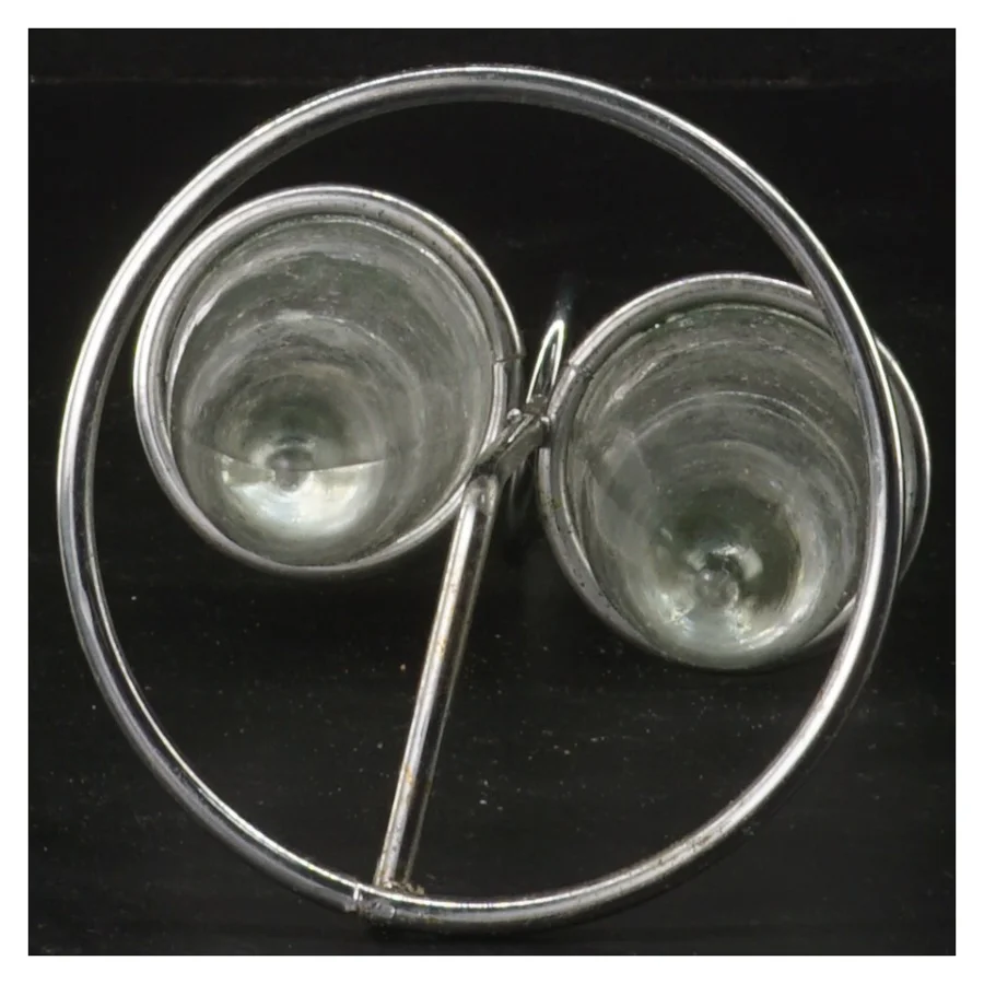 Salt- og peberbøsse i stativ (str. 16 cm)