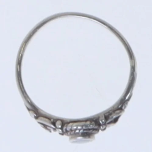 Sølvring med perlemor indlæg (str. 50 mm)