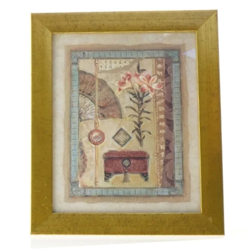 Indrammet dekorativt tryk (str. 31 x 26 cm)