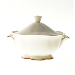 Rund serveringsskål med låg fra Arabia (str. Ø 21x19 cm)