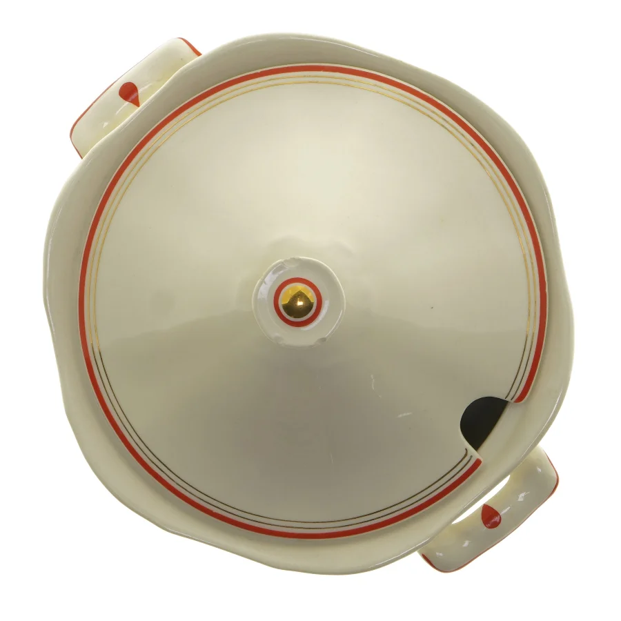 Rund serveringsskål med låg fra Arabia (str. Ø 21x19 cm)