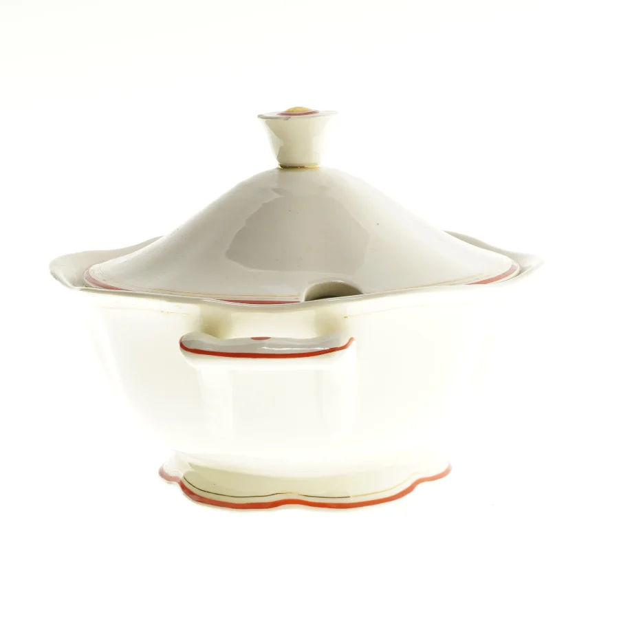 Rund serveringsskål med låg fra Arabia (str. Ø 21x19 cm)