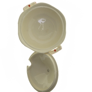 Rund serveringsskål med låg fra Arabia (str. Ø 21x19 cm)