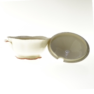 Rund serveringsskål med låg fra Arabia (str. Ø 21x19 cm)